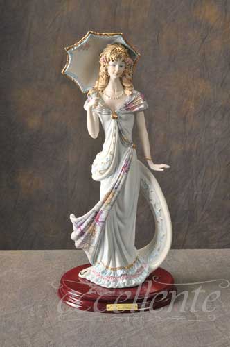 SV2-0228L　イタリア製陶人形　Lady Umbrella