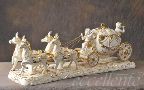 SV2-49692　イタリア製陶人形　Cinderella Carriage