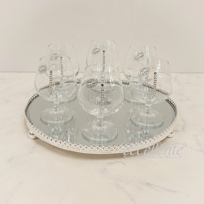 トレーとブランデーグラスSW