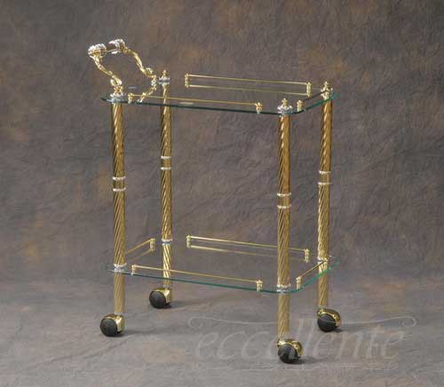 DM2-0824SGM イタリア製 角ワゴン 中 シルバーゴールド 