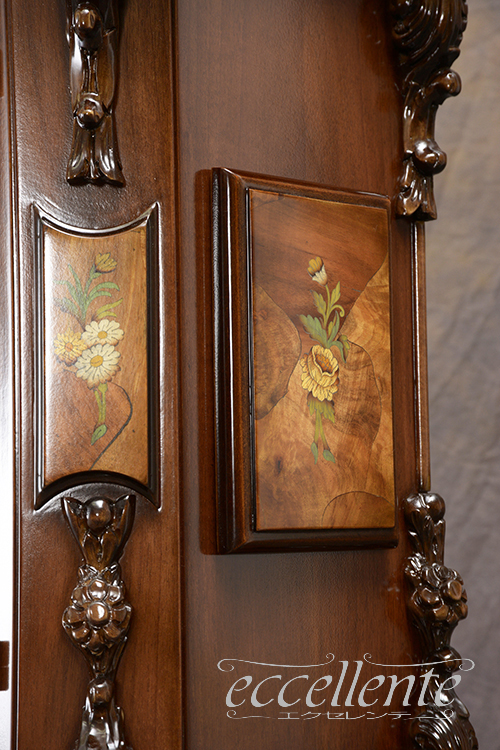 CO-52001イタリア製ホールクロック Walnut California inlay Shiny